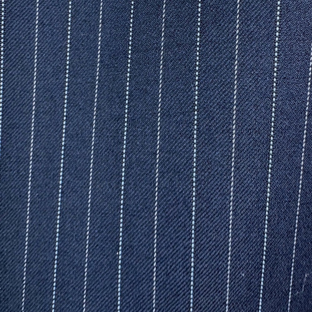 Nautica Men's Pinstripe Navy Blue 100% Wool Blazer Suit Jacket 50L Made in India - Picture 4 of 15